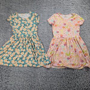 Lot of Peek Dress Girls 6-7 Floral Cap Sleeve Party Holiday Birthday x2